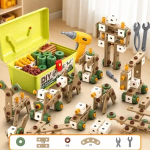 Bộ Đồ Chơi Lắp Ráp Kỹ Sư Cho Bé Trai Có Khoan Điện | Hộp Dụng Cụ DIY Thông Minh