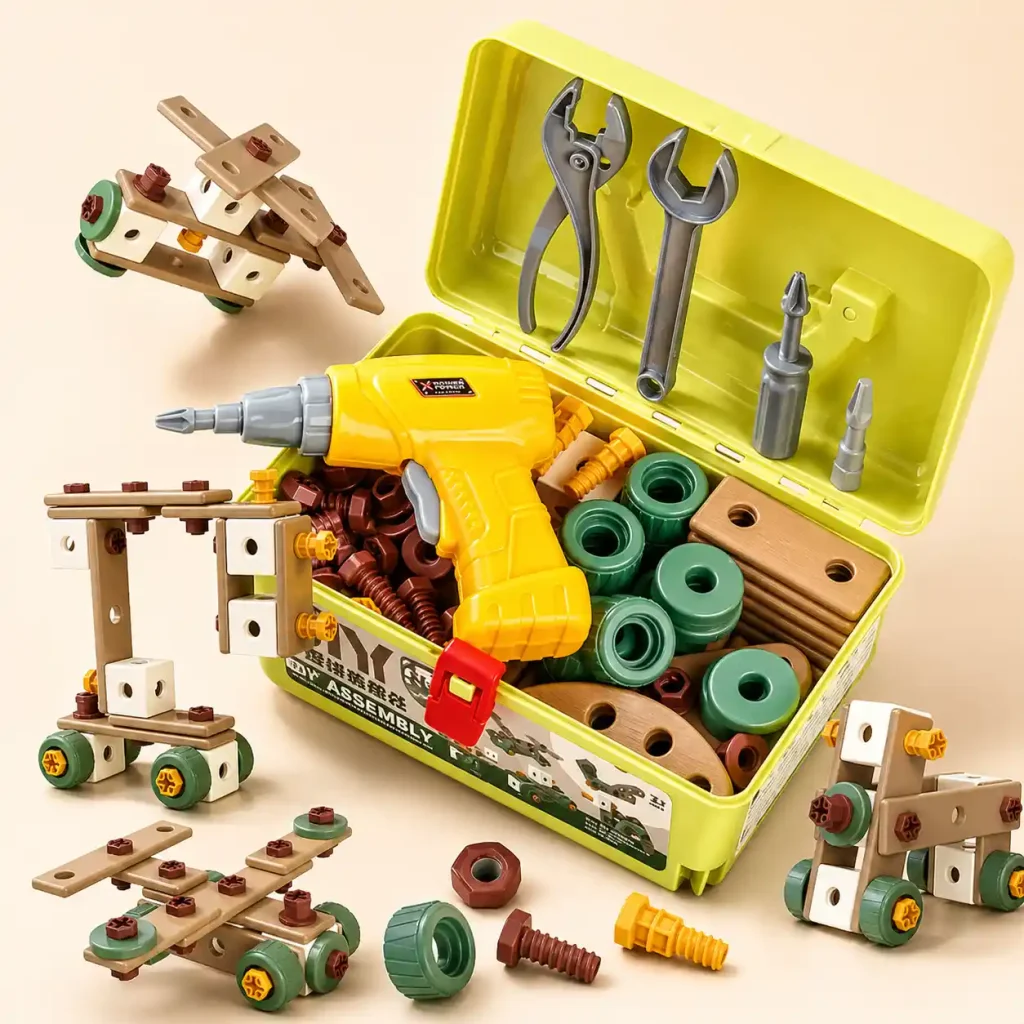 Bộ Đồ Chơi Lắp Ráp Kỹ Sư Cho Bé Trai Có Khoan Điện | Hộp Dụng Cụ DIY Thông Minh