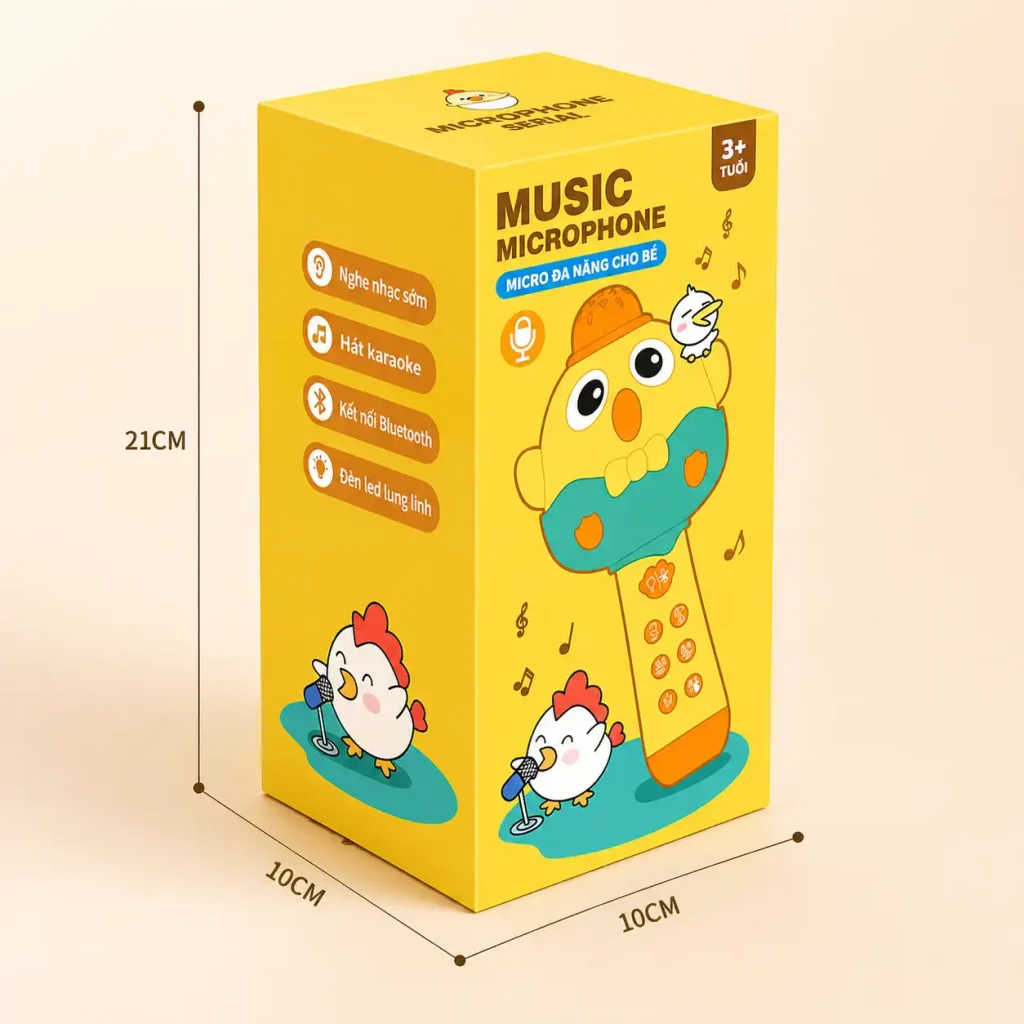 Micro Karaoke Không Dây Cho Bé Có Đổi Giọng, Bluetooth, Kể Chuyện | Bố Khủng Long