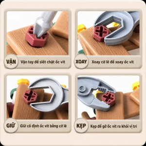 Bộ Đồ Chơi Lắp Ráp Kỹ Sư Cho Bé Trai Có Khoan Điện | Hộp Dụng Cụ DIY Thông Minh