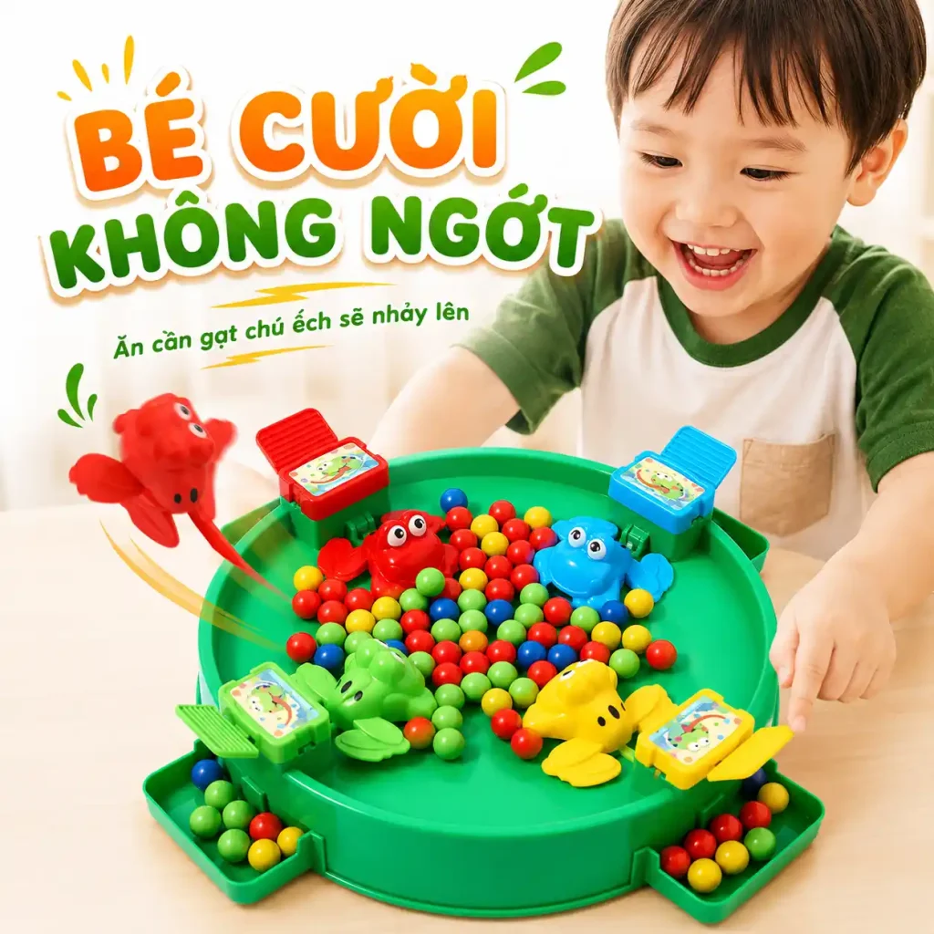 đồ chơi ếch ăn kẹo bi