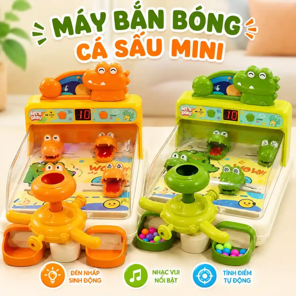máy bắn bóng pinball cá sấu