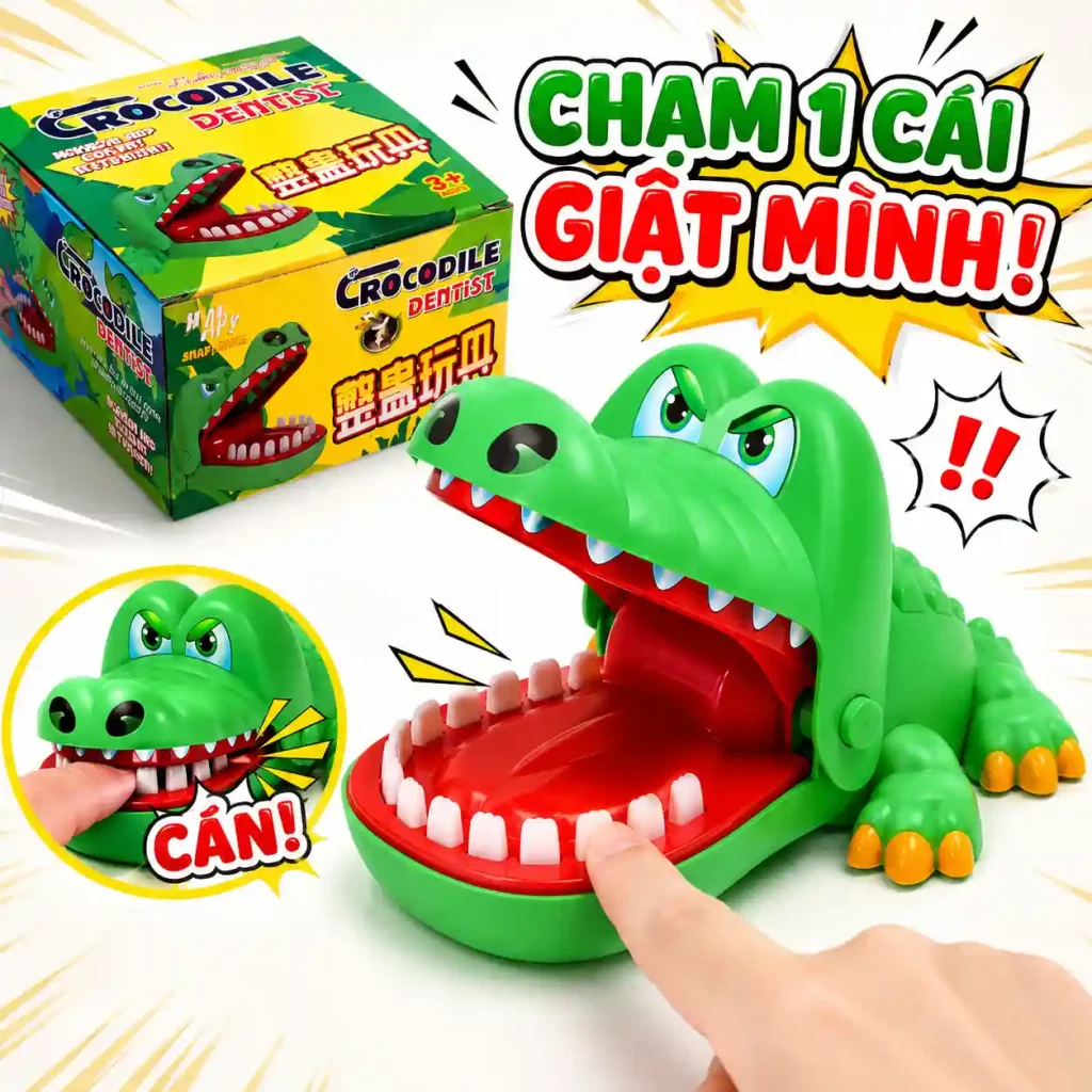 trò chơi khám răng cá sấu