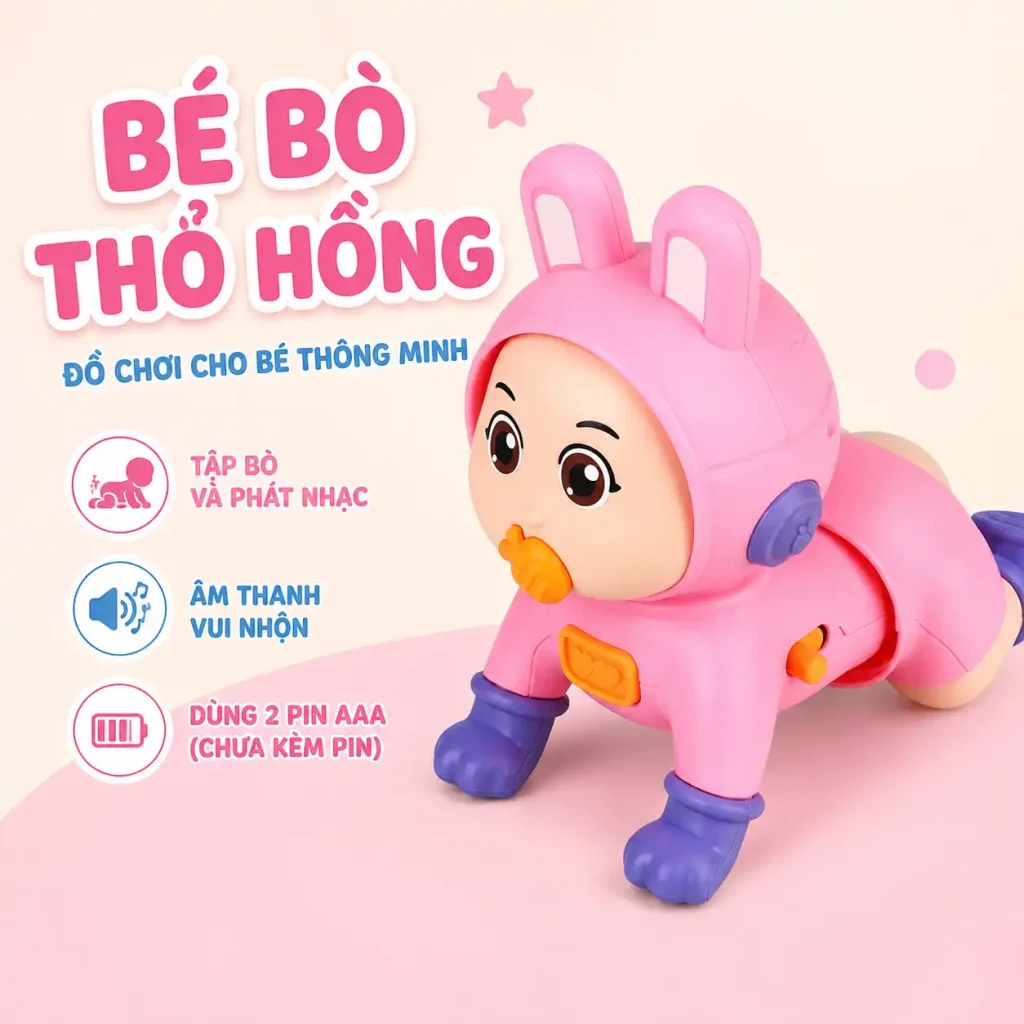 Đồ Chơi Bé Tập Bò Phát Nhạc Thông Minh Cho Bé