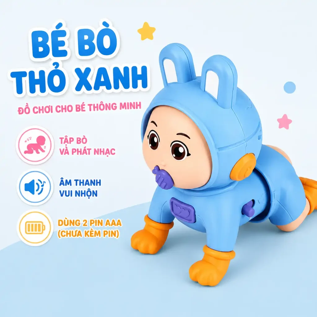 Đồ Chơi Bé Tập Bò Phát Nhạc Thông Minh Cho Bé