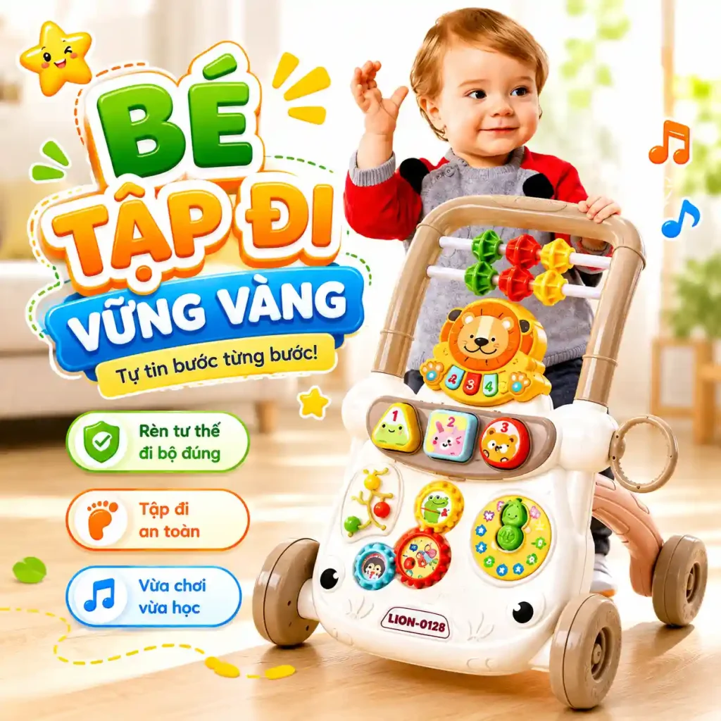 xe đẩy tập đi chống lật cho bé