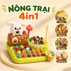 Đồ Chơi Nhổ Cà Rốt Montessori Cho Bé Học Màu Sắc
