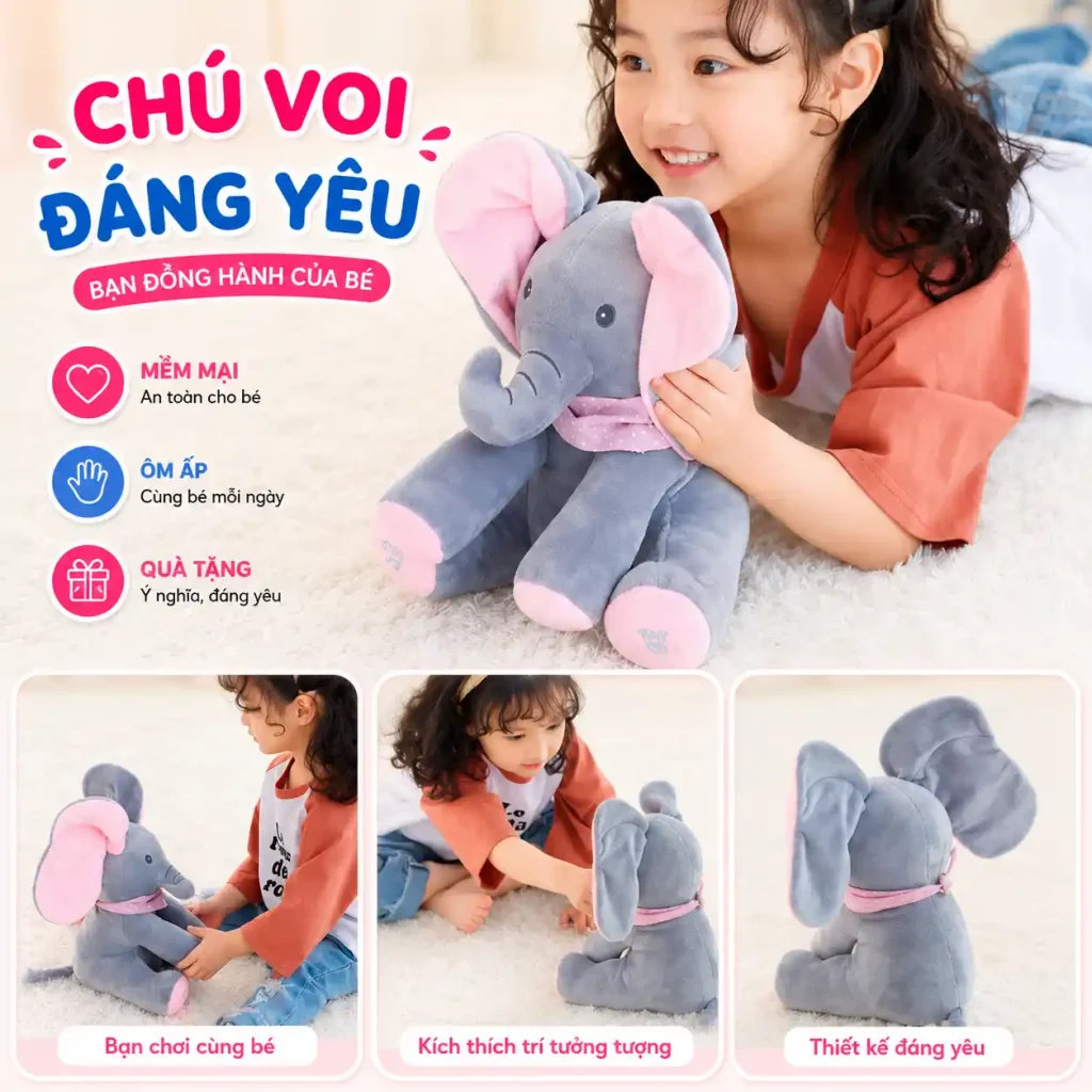 thú bông phát nhạc cho bé