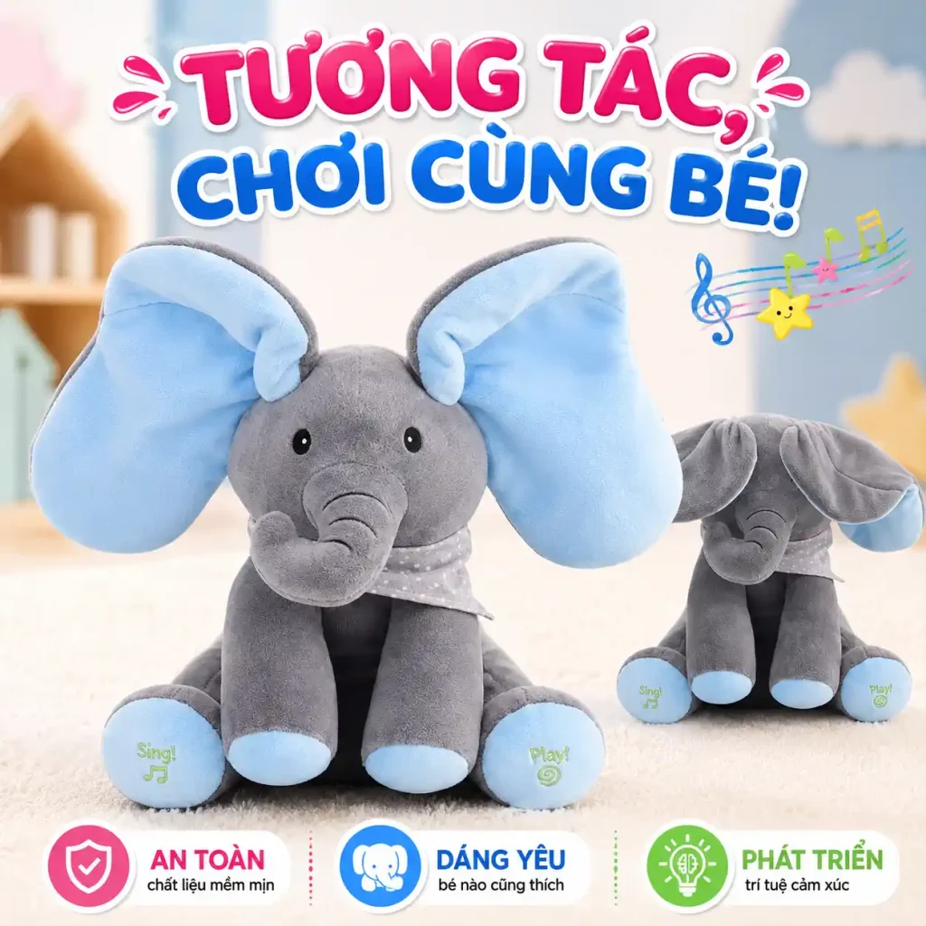 thú bông voi biết hát